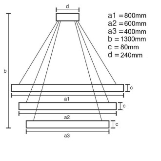 NEDES LED svítidlo + dálkový ovladač 240W - J4335/B