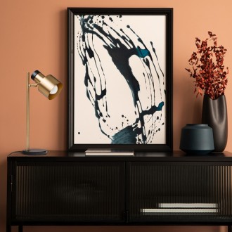 Rendl DIVINA stolní mosaz/dekor černý mramor 230V LED E27 5W Barva / Materiál: mosaz, dekor černý mramor