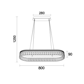 NEDES THALIA závěsný lustr 300 - N2107