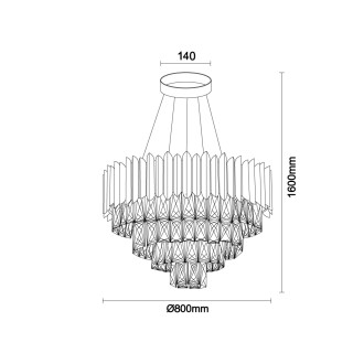 NEDES CARLOS závěsný lustr 800 - N2303