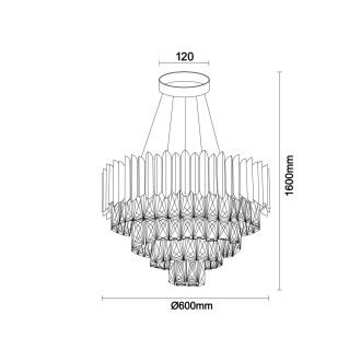 NEDES CARLOS závěsný lustr 600 - N2302