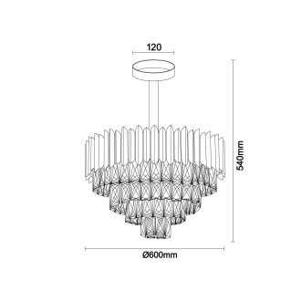 NEDES CARLOS stropní lustr 600 - N2301