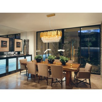 NEDES Závěsný křišťálový lustr PLAZA 300 - N2204