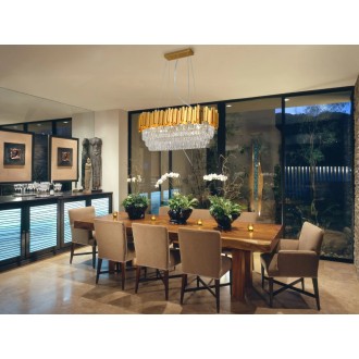 NEDES Závěsný křišťálový lustr PLAZA 300 - N2204