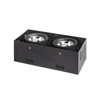 Rendl Zápustné svítidlo ELECTRA II bezrámečkové, černé, G53, 2×15W, 12V Barva: Černá
