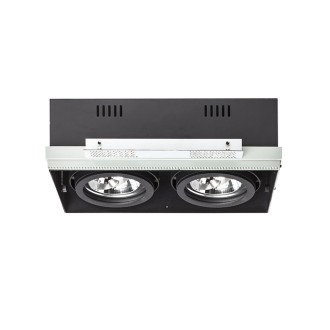 Rendl Zápustné svítidlo ELECTRA II bezrámečkové, černé, G53, 2×15W, 12V Barva: Černá