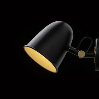 Rendl DANNY nástěnná černá mosaz 230V LED E14 5W Barva: Bílá, Barva / Materiál: matný nikl