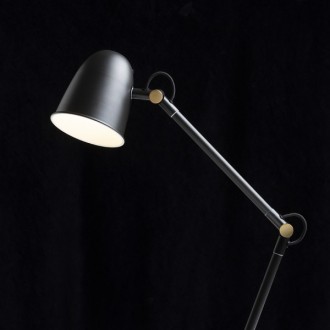 Rendl DANNY stolní černá mosaz 230V LED E14 5W Barva: Černá, Barva / Materiál: mosaz