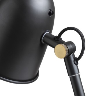 Rendl DANNY stolní černá mosaz 230V LED E14 5W Barva: Černá, Barva / Materiál: mosaz