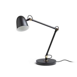 Rendl DANNY stolní černá mosaz 230V LED E14 5W Barva: Bílá, Barva / Materiál: matný nikl