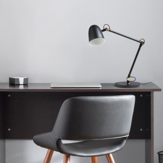 Rendl DANNY stolní černá mosaz 230V LED E14 5W Barva: Bílá, Barva / Materiál: matný nikl