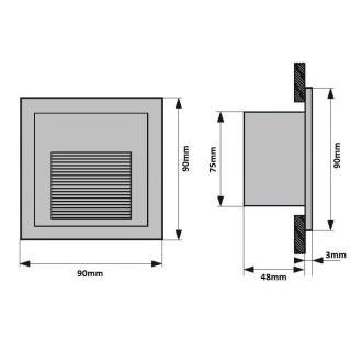 T-led LED vestavné svítidlo LOPEN-W-IP65 bílé Varianta: Teplá bílá