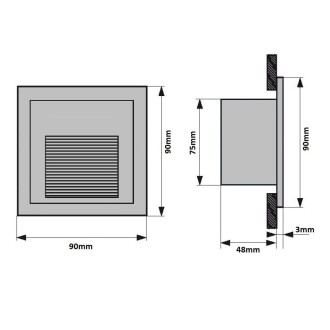 T-led LED vestavné svítidlo PIR-LOPEN-W-IP65 bílé Varianta: Studená bílá