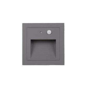 T-led LED vestavné svítidlo PIR-LOPEN-G-IP65 šedé Varianta: Teplá bílá