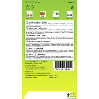 Zelseed Kedluben bílý - Moravia raný 0,8g