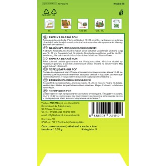 Zelseed Paprika zel. pálivá - Barkol beraní roh 0,7g