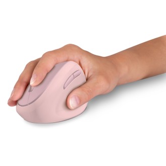 Connect IT For Health Ergonomická vertikální bezdrátová myš (+1x AA baterie) - růžová