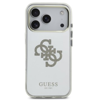 Guess zadní kryt pro iPhone 17 Pro, PC/TPU Mirror 4G Glitter Logo MagSafe - zlatá