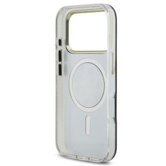 Guess zadní kryt pro iPhone 17 Pro Max, PC/TPU Mirror 4G Glitter Logo MagSafe - zlatá