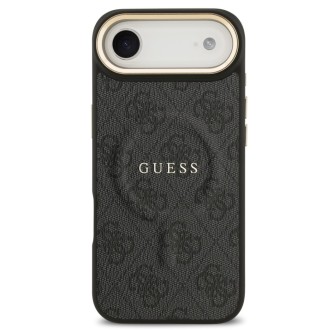 Guess zadní kryt pro iPhone Air, PU Kůže 4G Gold Frame MagSafe - černá