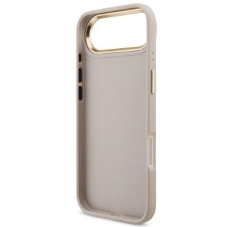 Guess zadní kryt pro iPhone Air, PU Kůže 4G Metal Logo Gold Frame - růžová