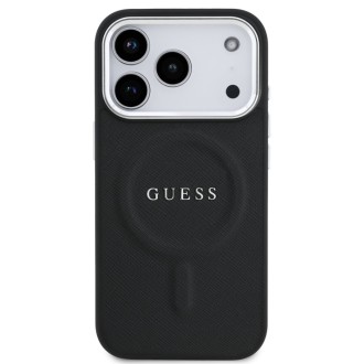 Guess zadní kryt pro iPhone 17 Pro, PU Saffiano MagSafe - černá