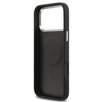 Guess zadní kryt pro iPhone 17 Pro Max, PU Saffiano MagSafe - černá