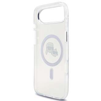 Karl Lagerfeld zadní kryt pro iPhone Air, IML K&Ch Heads Metal Frame MagSafe - průhledná