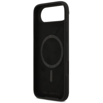 Karl Lagerfeld zadní kryt pro iPhone Air, Liquid Silicone Double Heads MagSafe - černá