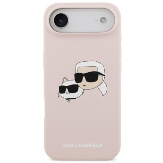 Karl Lagerfeld zadní kryt pro iPhone Air, Liquid Silicone Double Heads MagSafe - růžová