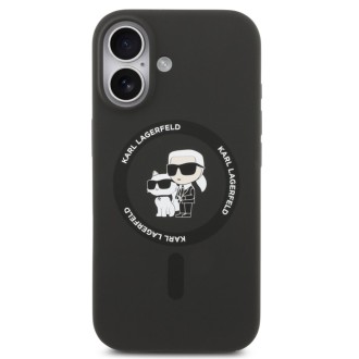 Karl Lagerfeld zadní kryt pro iPhone 17, Liquid Silicone K&Ch MagSafe - černá