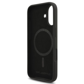Karl Lagerfeld zadní kryt pro iPhone 17, Liquid Silicone K&Ch MagSafe - černá