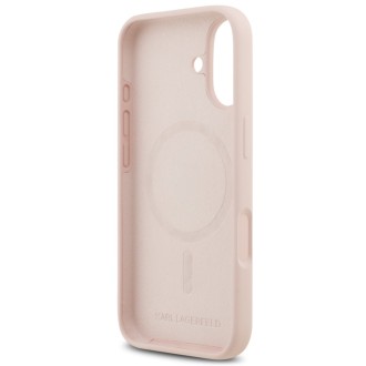 Karl Lagerfeld zadní kryt pro iPhone 17, Liquid Silicone K&Ch MagSafe - růžová
