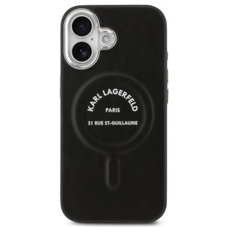 Karl Lagerfeld zadní kryt pro iPhone 17, PU RSG Logo MagSafe - černá