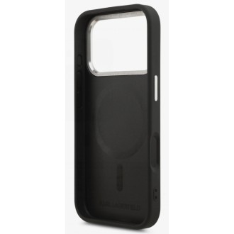 Karl Lagerfeld zadní kryt pro iPhone 17 Pro, PU RSG Logo MagSafe - černá