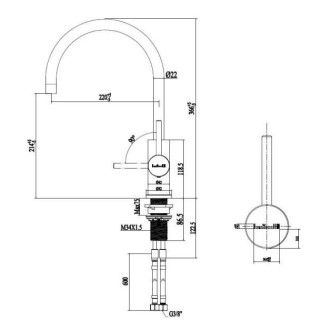 Reginox  Cano gun metal Gun metal