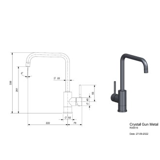 Reginox Crystal gun metal Gun metal