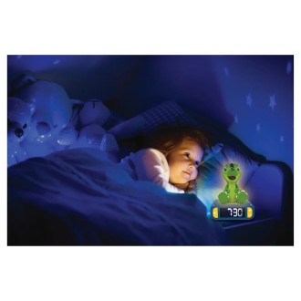 Budík s nočním 3D světlem Dinosaurus
