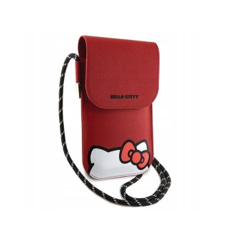 Hello Kitty Leather Hiding Kitty Phone Bag Red
