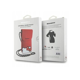 Hello Kitty Leather Hiding Kitty Phone Bag Red