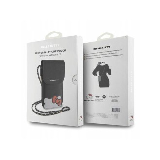 Hello Kitty Leather Hiding Kitty Phone Bag Black