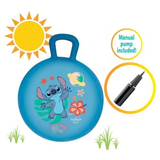 Nafukovací skákací míč se světelnými efekty 45 cm tmavě modrý - Disney Stitch