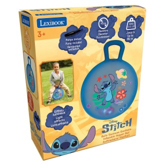 Nafukovací skákací míč se světelnými efekty 45 cm tmavě modrý - Disney Stitch