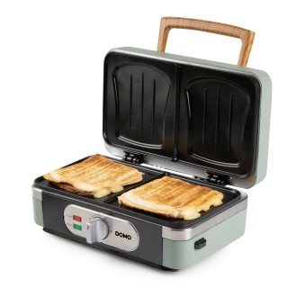 Sendvičovač - Gril - Vaflovač - 3v1 - zelený - DOMO DO9276C