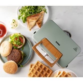 Sendvičovač - Gril - Vaflovač - 3v1 - zelený - DOMO DO9276C