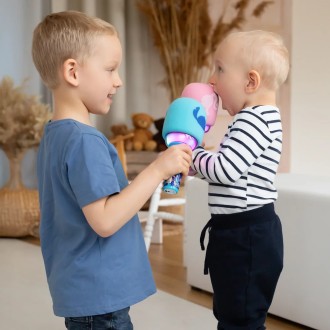 Svítící bezdrátový karaoke mikrofon Barbie