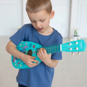 Dřevěné ukulele s nylonovými strunami 53 cm Disney Stitch