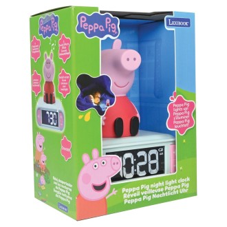 Budík s nočním 3D světlem - Prasátko Peppa