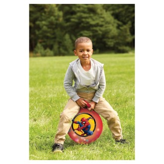 Nafukovací skákací míč se světelnými efekty 45 cm červený - Spider-Man