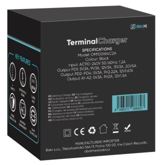 Stolní nabíječka OBAL:ME Terminal GaN 4C2A, 100W - černá